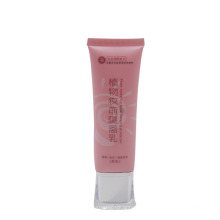 PE crema ovalada vacía de la pantalla solar que embala el tubo cosmético rosado 40ml rosado